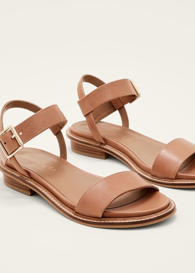 Brown Phase Eight Flat Buckle Flats | 4809JAYVG