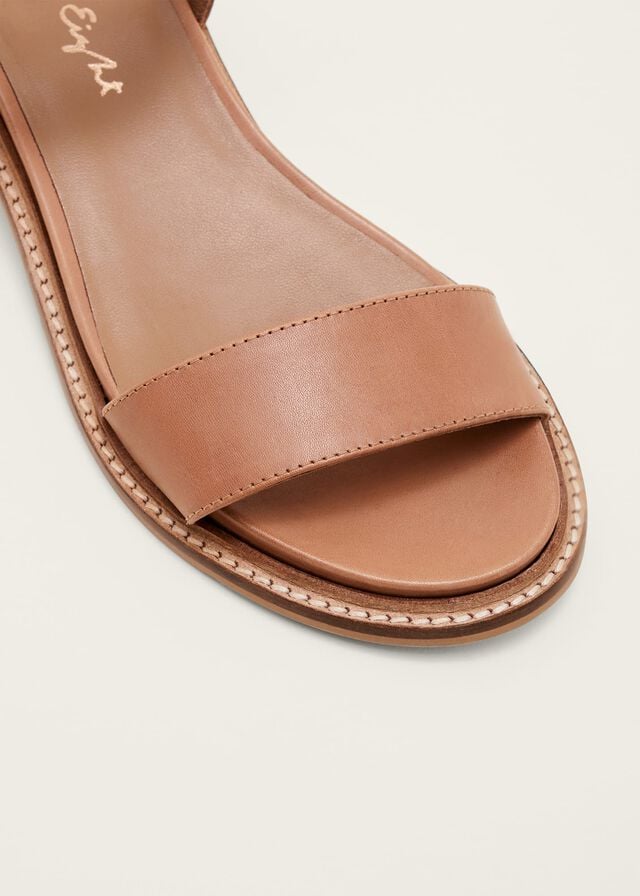 Brown Phase Eight Flat Buckle Flats | 4809JAYVG