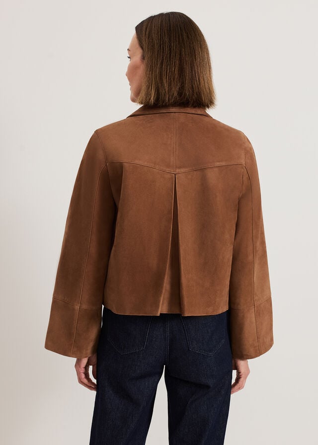 Brown Phase Eight Indira Suede Coats | 6189ZRJMB