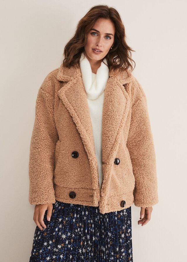 Brown Phase Eight Kelsey Teddy Coats | 8723XGTVJ