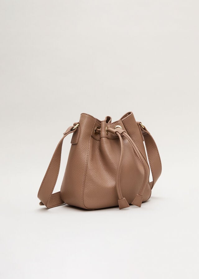 Brown Phase Eight Leather Bucket Bags | 1576LVCDP