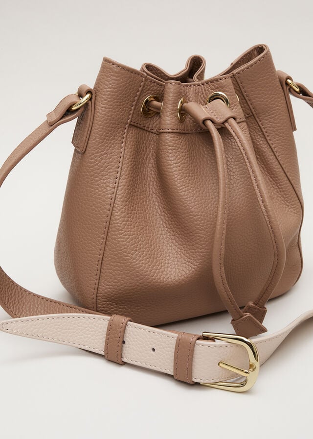 Brown Phase Eight Leather Bucket Bags | 1576LVCDP