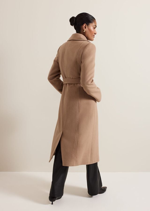 Brown Phase Eight Livvy Wool Camel Trench Coats | 1560WXLUP