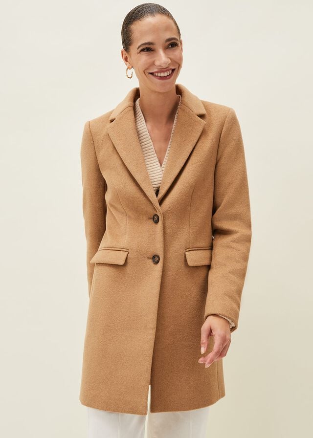 Brown Phase Eight Lydia Wool Coats | 8023ODWKN