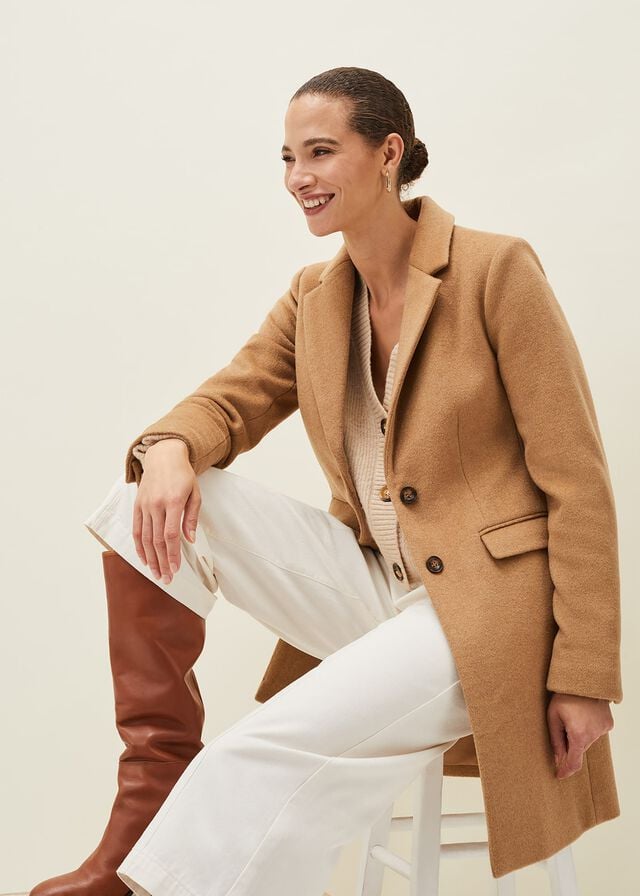 Brown Phase Eight Lydia Wool Coats | 8023ODWKN