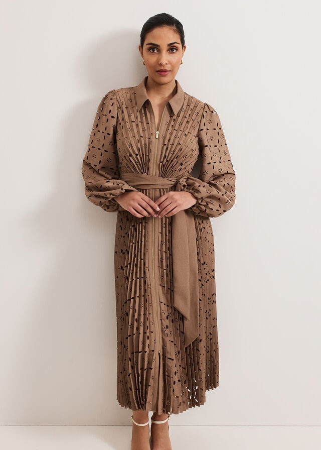 Brown Phase Eight Petite Ryley Dress | 3254QSEFK