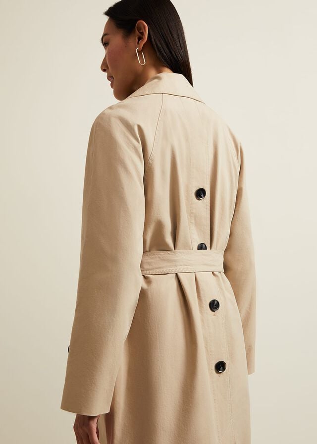 Brown Phase Eight Sandy Button Detail Trench Coats | 2698XTLRZ