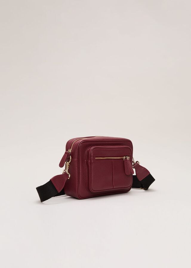 Burgundy Phase Eight Burgundy Leather Bags | 1092ZGYJU