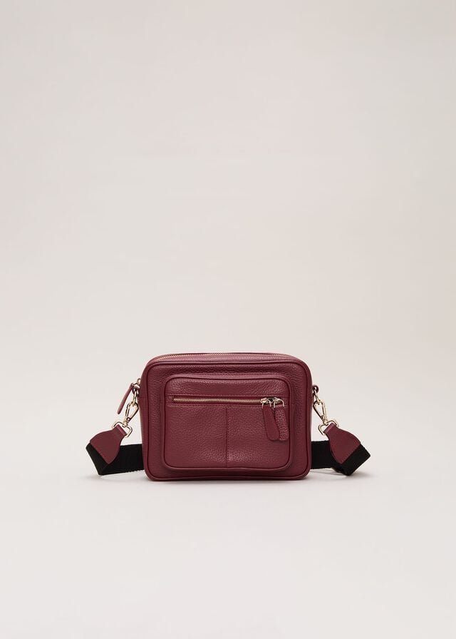 Burgundy Phase Eight Burgundy Leather Bags | 1092ZGYJU