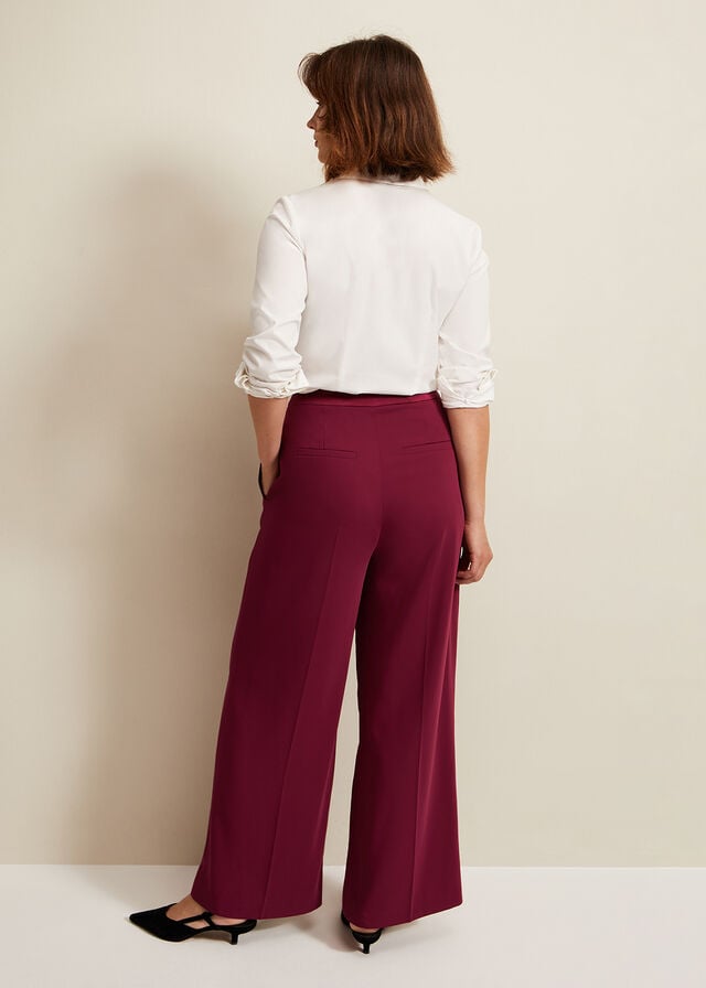 Burgundy Phase Eight Elandra Tux Trousers | 9786WMZUY