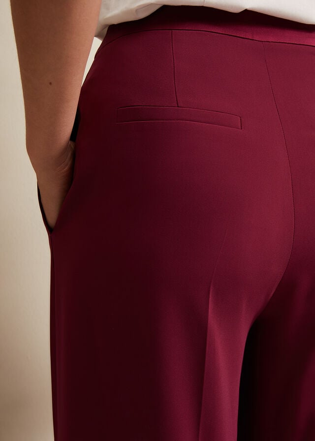 Burgundy Phase Eight Elandra Tux Trousers | 9786WMZUY