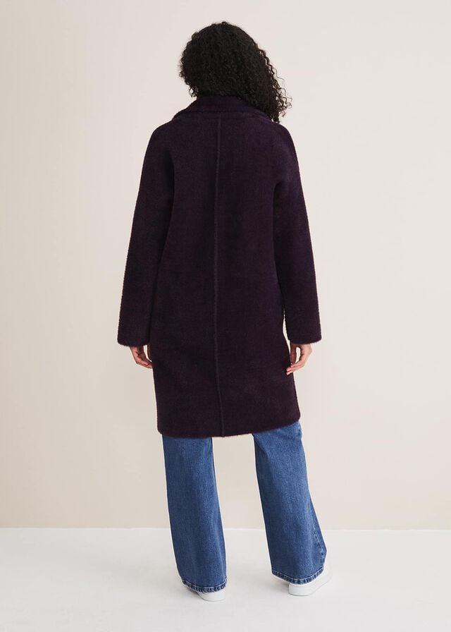 Burgundy Phase Eight Floressa Fluffy Coats | 3892IRHNA