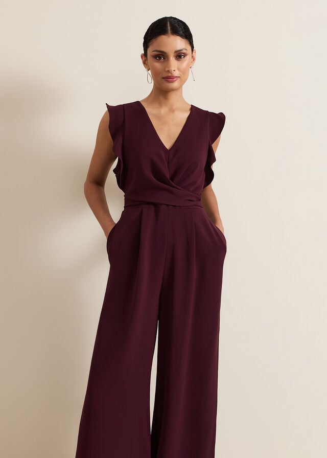 Burgundy Phase Eight Petite Ayla Jumpsuit | 6427QOWFU