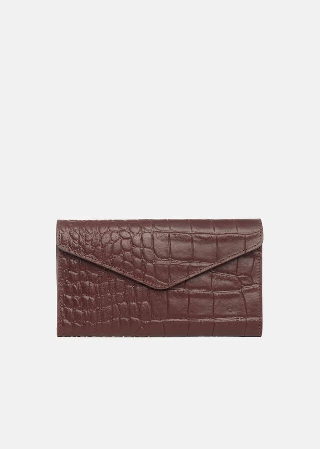 Burgundy Phase Eight Violet Foldover Purse Bags | 3498ANUZS