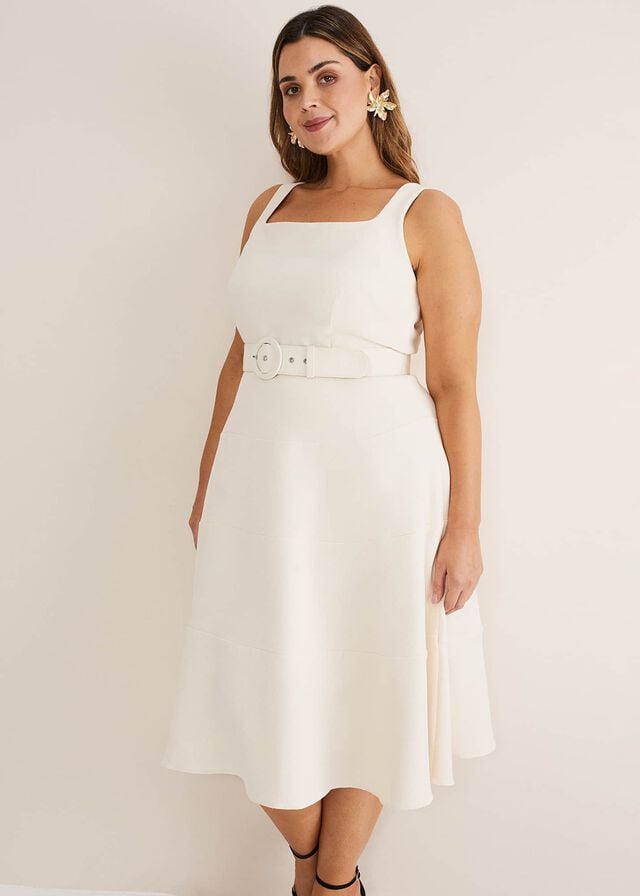 Cream Phase Eight Ethel Fit And Flare Dress | 2431GSMBD