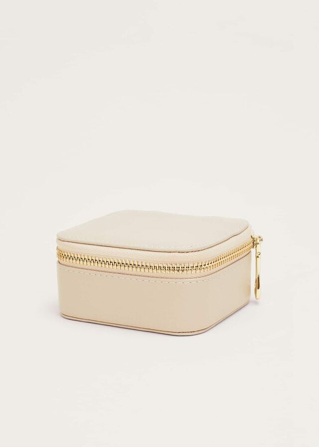 Cream Phase Eight Small Leather Box Jewellery | 9038HMRYI