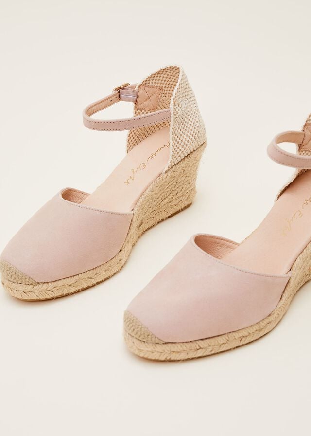 Cream Phase Eight Strap Wedge Espadrille Flats | 1302TUOZP