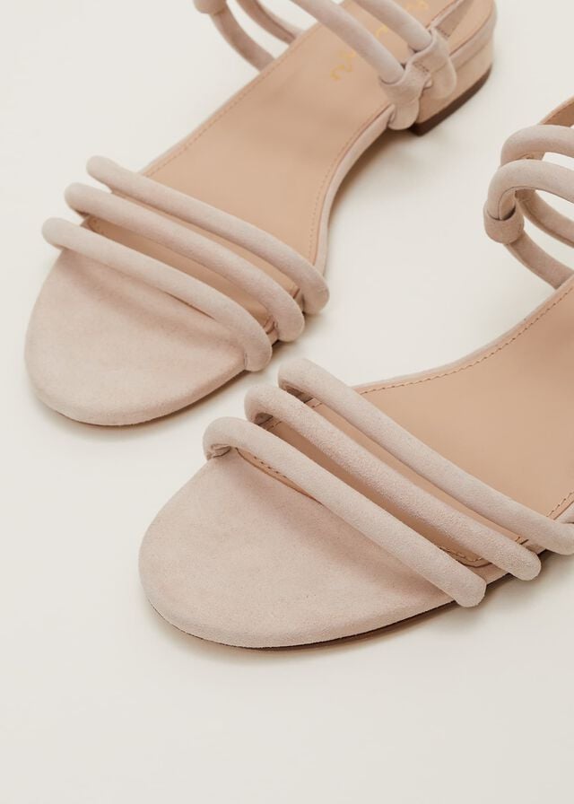 Cream Phase Eight Suede Flats | 7342OJXTD