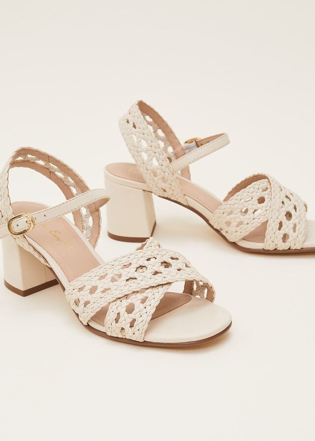 Cream Phase Eight Weaveed Heels | 4802GONKS