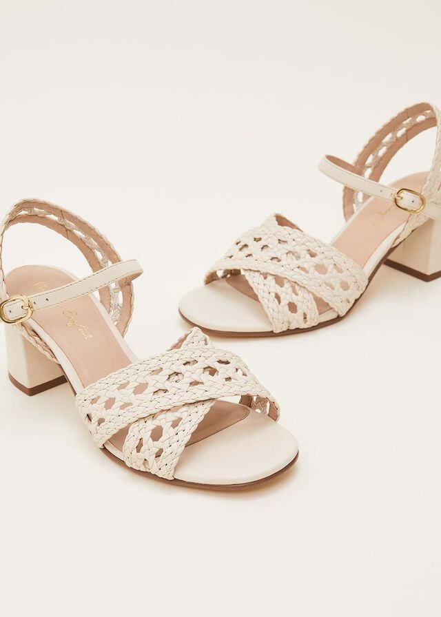 Cream Phase Eight Weaveed Heels | 4802GONKS