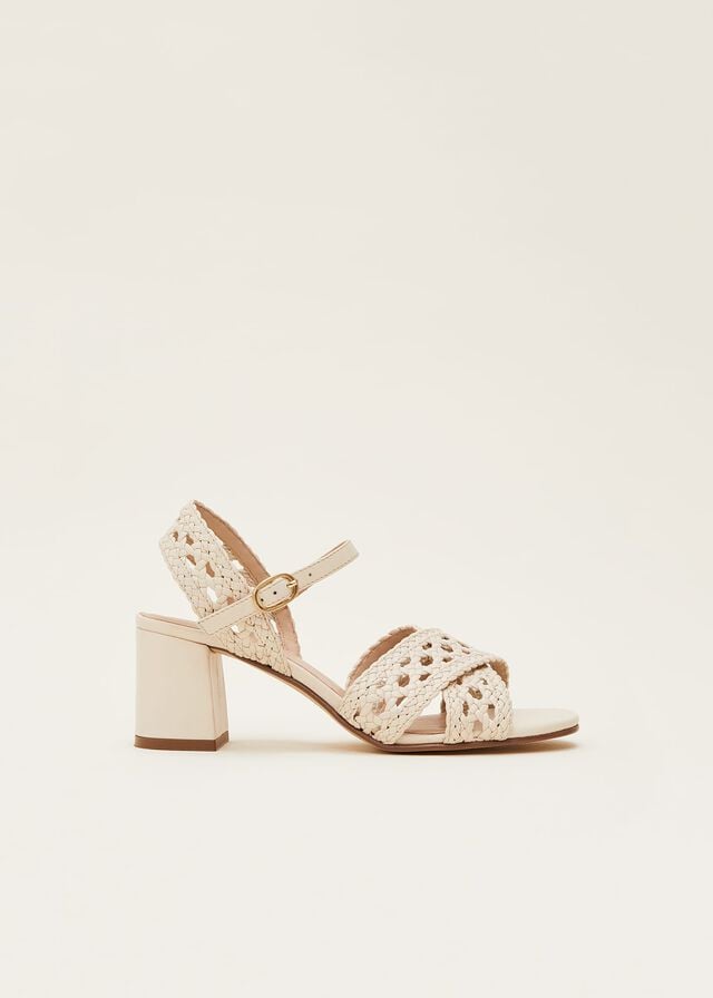 Cream Phase Eight Weaveed Heels | 4802GONKS