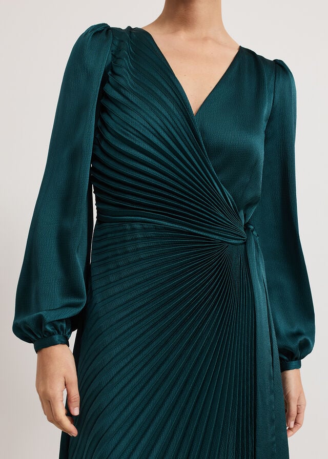 Dark Green Phase Eight Gracie Sunray Dress | 0965IEPOG