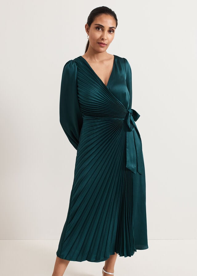 Dark Green Phase Eight Petite Gracie Dress | 0596NIEBP