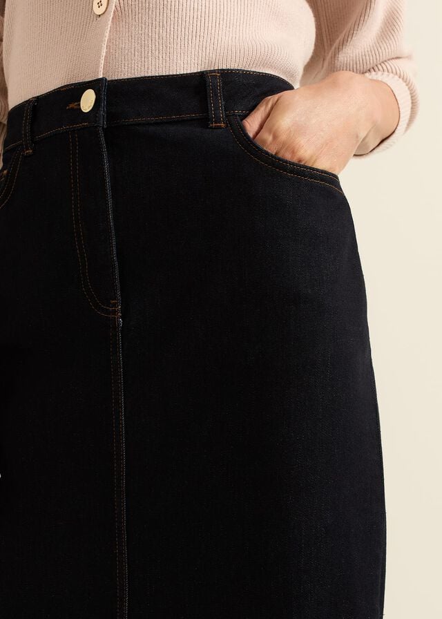 Dark Wash Phase Eight Amani Dark Wash Denim Skirts | 7203REAOV