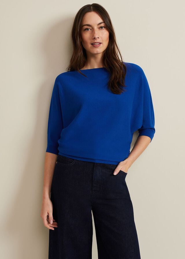 Deep Blue Phase Eight Cristine Knitwear | 9381OKQGF