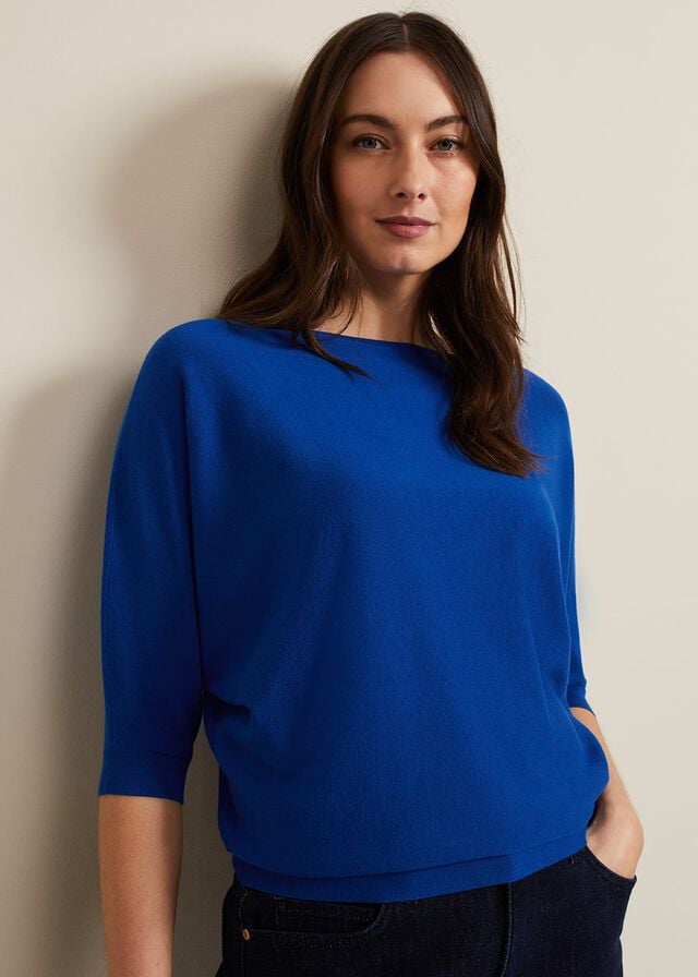 Deep Blue Phase Eight Cristine Knitwear | 9381OKQGF