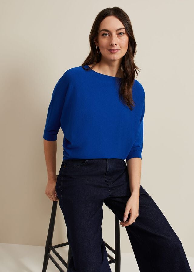 Deep Blue Phase Eight Cristine Knitwear | 9381OKQGF