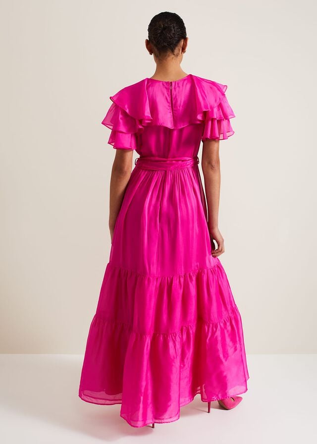 Fuchsia Phase Eight Mabelle Organza Dress | 6970FMXDH