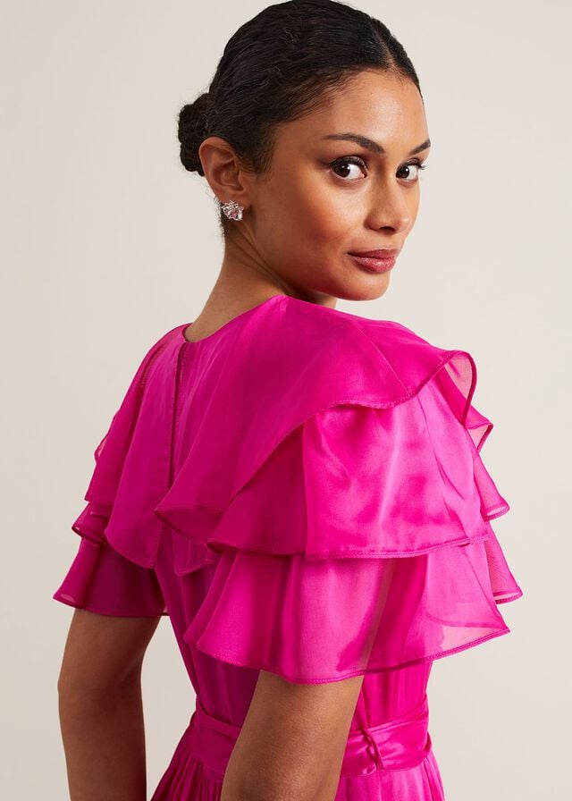 Fuchsia Phase Eight Mabelle Organza Dress | 6970FMXDH