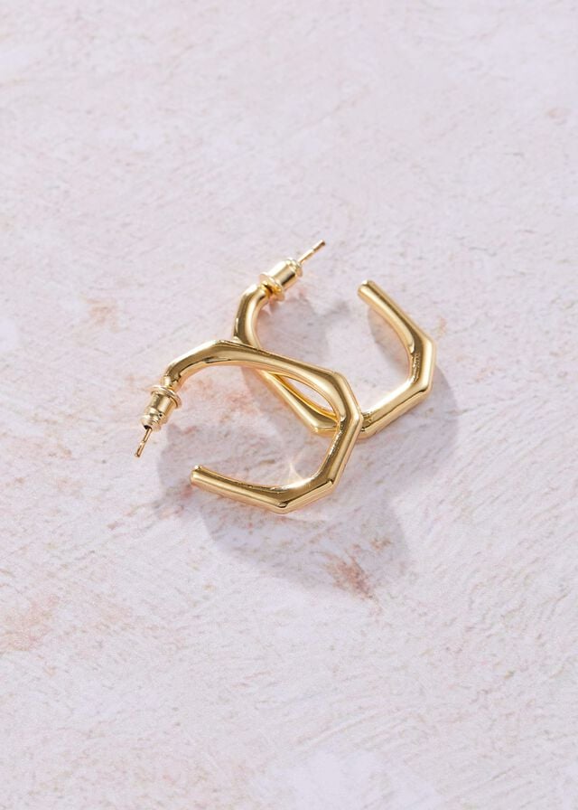 Gold Phase Eight Blakeley Gold Plated Hoop Jewellery | 7581RNKQJ