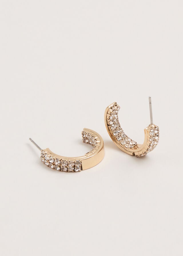 Gold Phase Eight Crystal Hoops Jewellery | 8963KTVNM