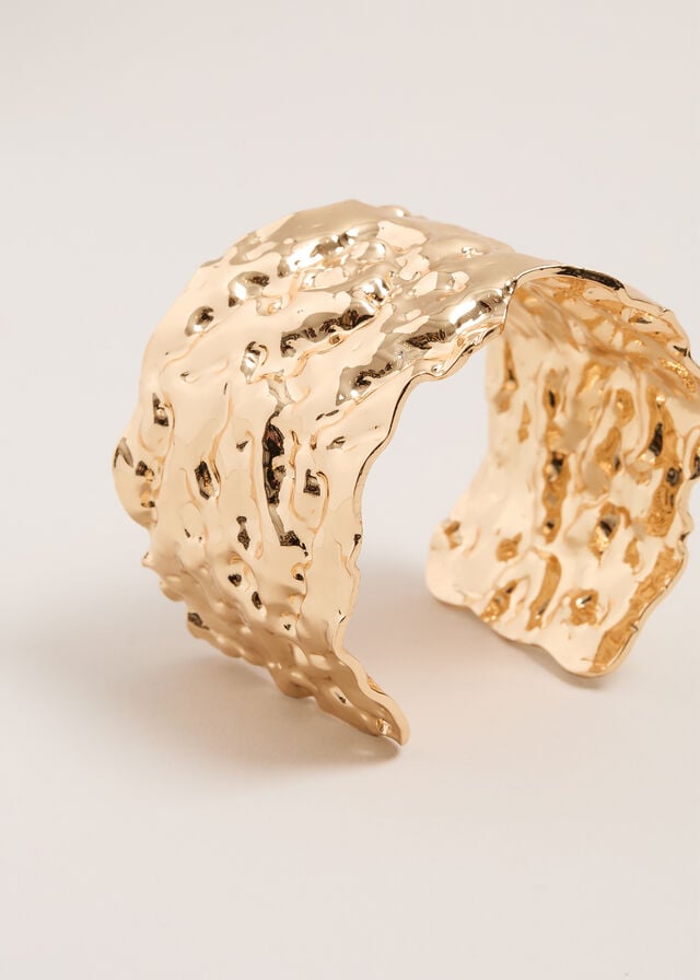 Gold Phase Eight Gold Hammered Cuff Jewellery | 3809ZXJAU