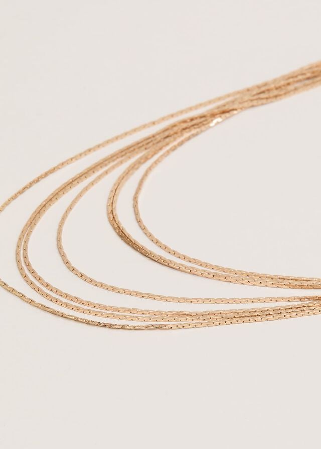 Gold Phase Eight Gold Mutli Chain Fine Jewellery | 1689EDNMQ