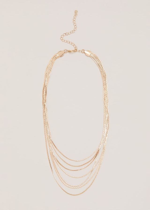 Gold Phase Eight Gold Mutli Chain Fine Jewellery | 1689EDNMQ