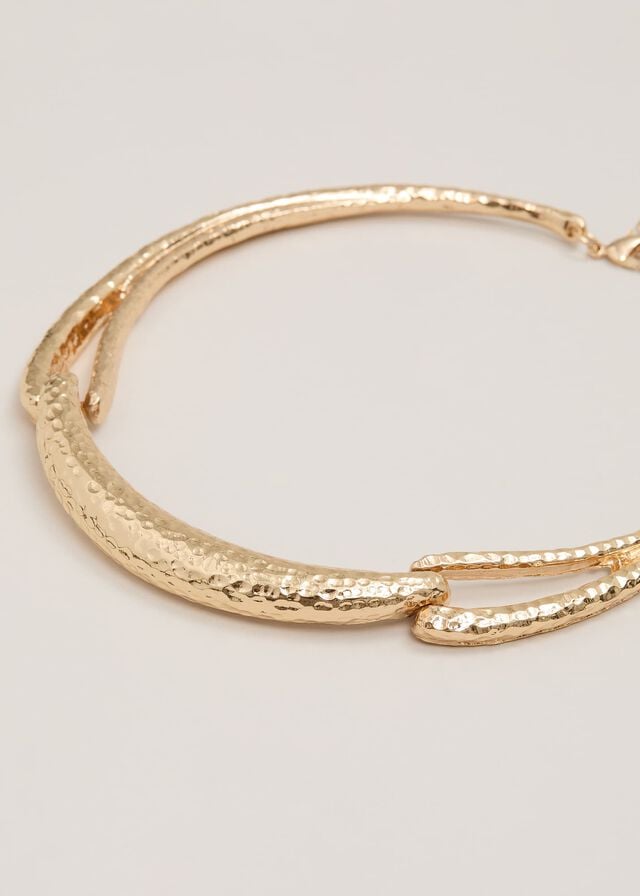 Gold Phase Eight Gold Textured Collar Jewellery | 1864RGFDQ