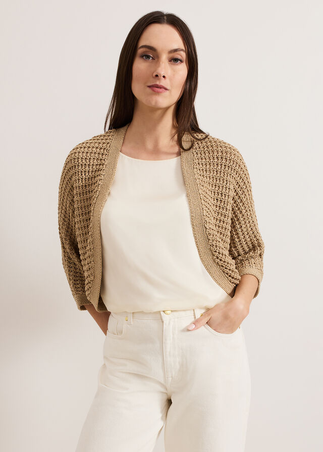 Gold Phase Eight Isobell Lurex Shurg Knitwear | 8546NPSFZ