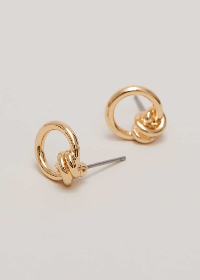 Gold Phase Eight Knot Stud Jewellery | 9473HETBW