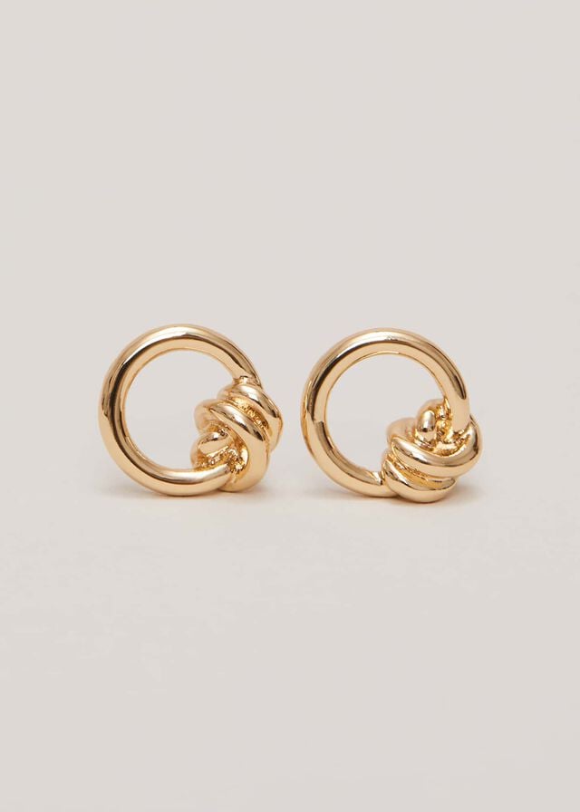 Gold Phase Eight Knot Stud Jewellery | 9473HETBW