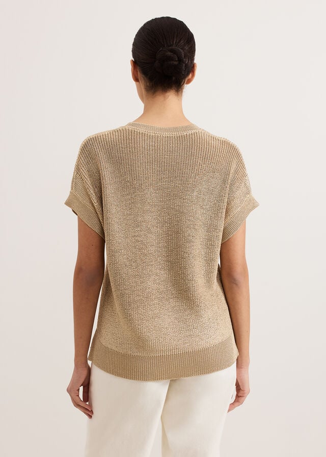 Gold Phase Eight Rylee Tabard Knitwear | 8405ZXKHA