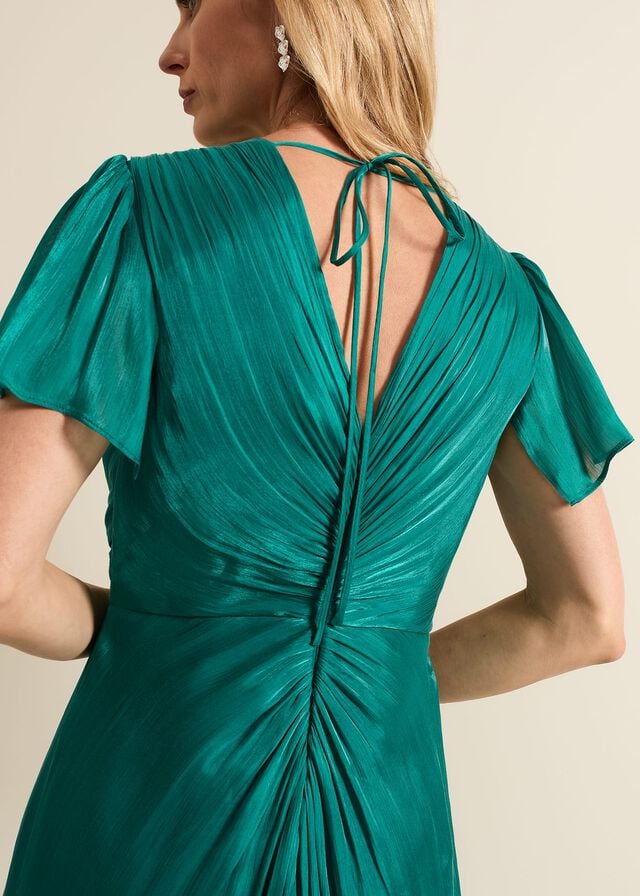 Green Phase Eight Abbey Satin Dress | 5324XEKBG