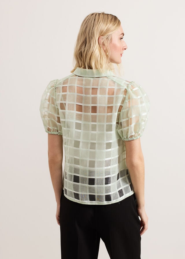 Green Phase Eight Angie Check Shirts | 8019NRBWI