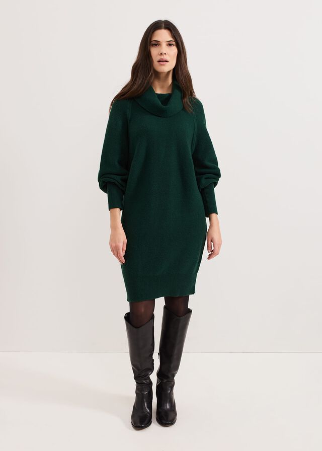 Green Phase Eight Dahlieted Chunky Dress | 5029FXQAI