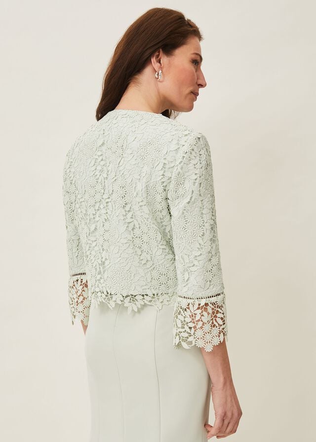 Green Phase Eight Georgia Lace Jackets | 8957PZUGN