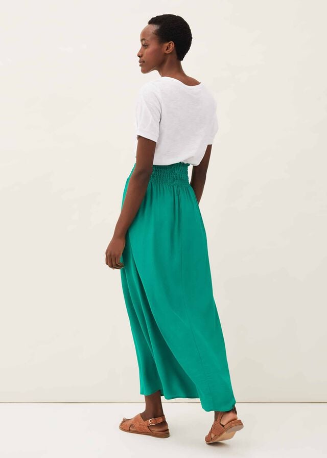 Green Phase Eight Grace Shirred Skirts | 7926PTDQH