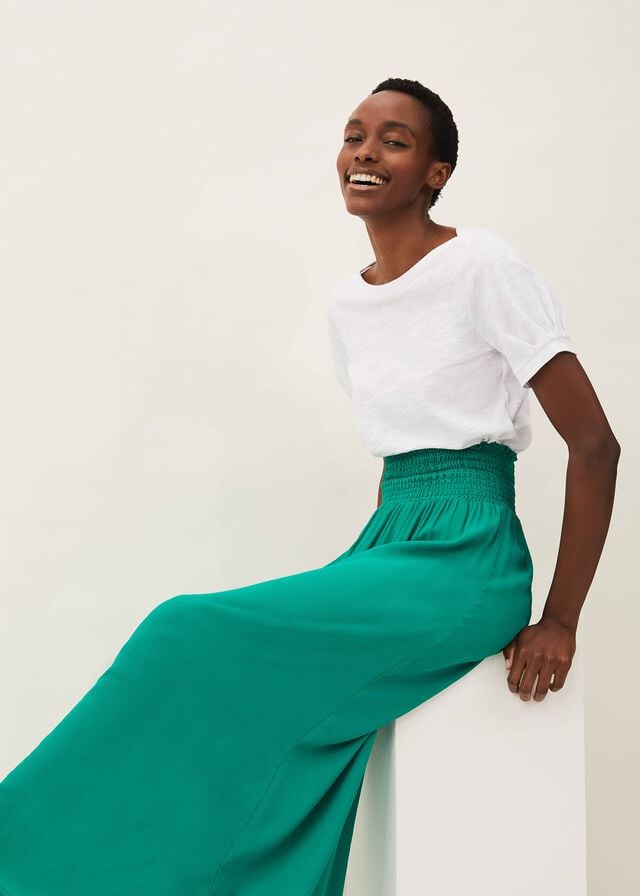 Green Phase Eight Grace Shirred Skirts | 7926PTDQH