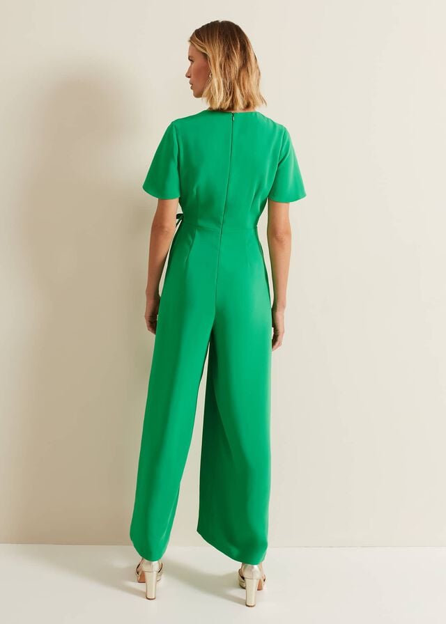 Green Phase Eight Julissa Wide Leg Jumpsuit | 6432OGDAN